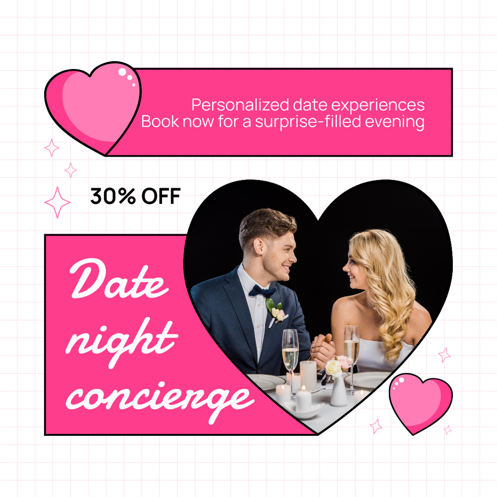 Matchmaking Night Is Organized Instagram AD Design Template
