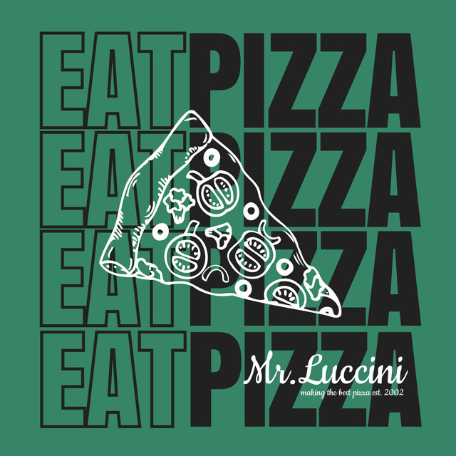 Modèle de visuel Ad for New Pizzeria With Pizza Slice Sketch - Instagram