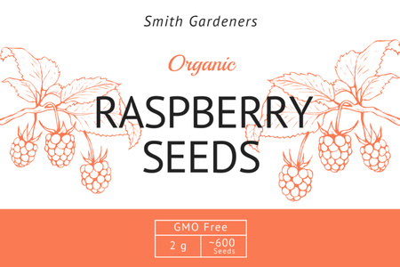 Designvorlage Raspberry Seeds Offer für Label