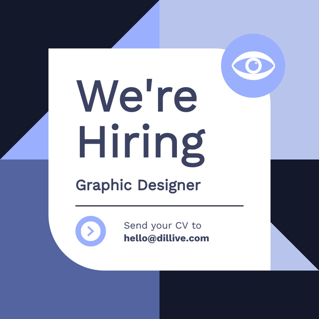Designvorlage Web designer job offer für Instagram