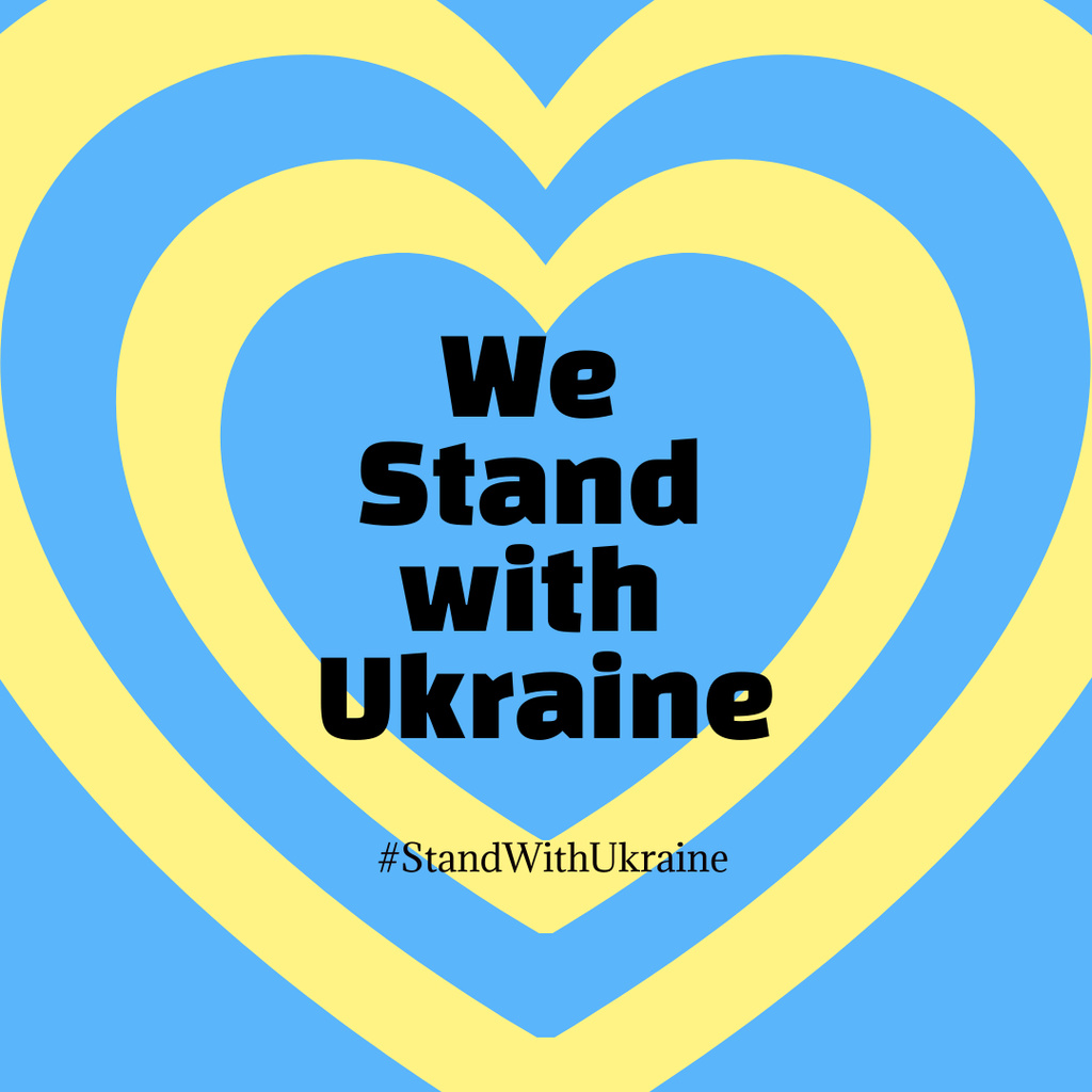 Inspiration to Stand with Ukraine Instagram – шаблон для дизайну