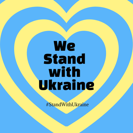 Inspiration to Stand with Ukraine Instagram tervezősablon