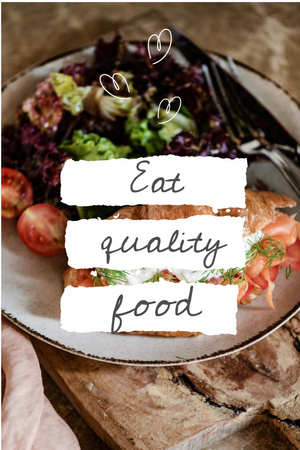 Ontwerpsjabloon van Pinterest van Tasty Dish on Plate
