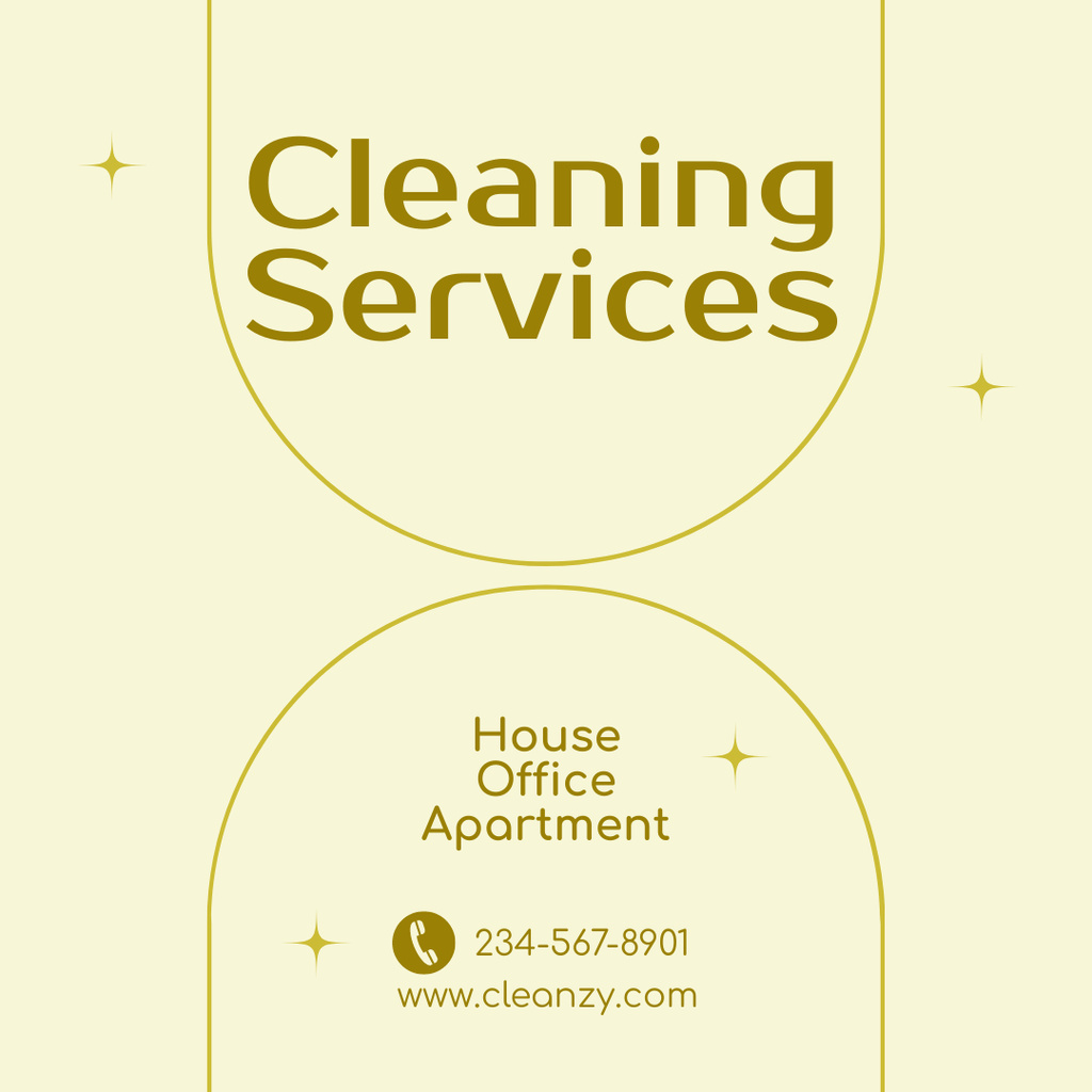 House and Office Cleaning Services Offer Instagram ADデザインテンプレート