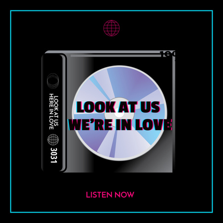 Template di design Copertina dell'album con il nome Look At Us Album Cover