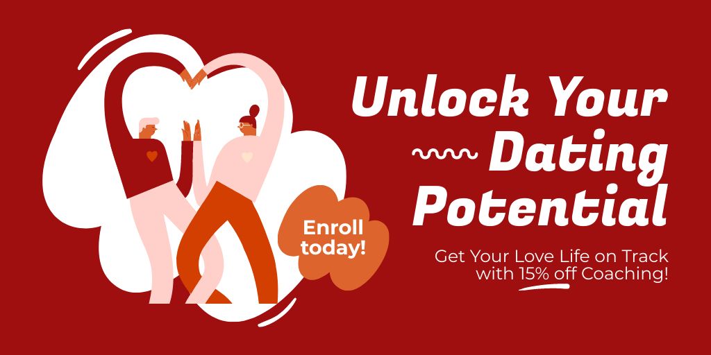 Plantilla de diseño de Unlock Your Dating Potential Twitter 