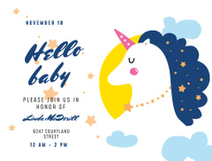 Baby Shower for Boy With Unicorn