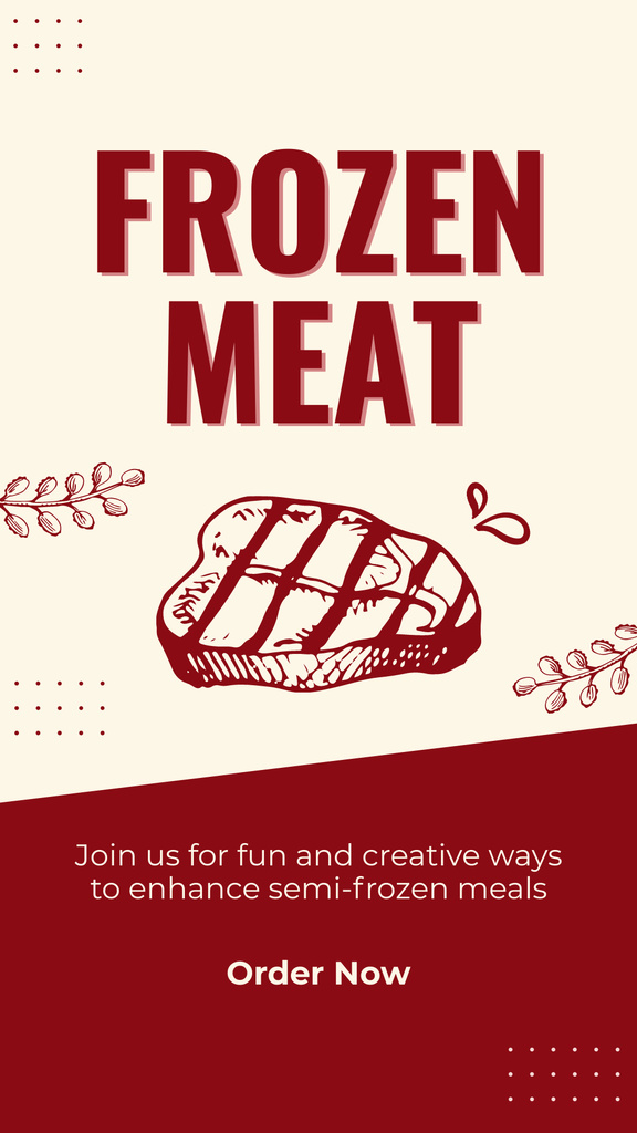 Quality Frozen Meat Offers Instagram Story Πρότυπο σχεδίασης