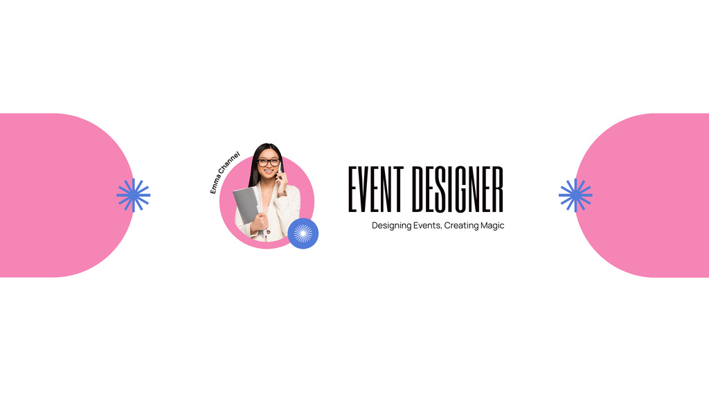 Event Designer Services with Businesswoman Youtube Tasarım Şablonu