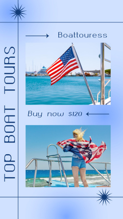 USA Independence Day Tours Offer Instagram Story Design Template