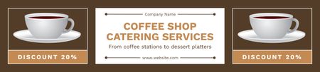 Замечательное кейтеринговое обслуживание в кофейне с десертом и скидками Ebay Store Billboard – шаблон для дизайна