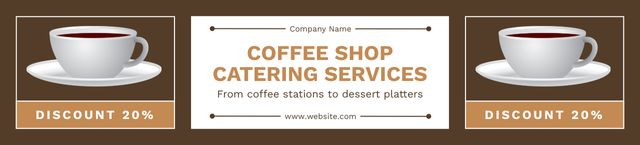 Wonderful Coffee Shop Catering Service With Dessert And Discounts Ebay Store Billboard Šablona návrhu