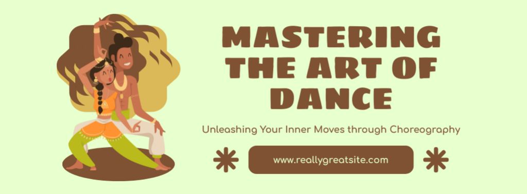 Designvorlage Classes of Mastering Art of Dance für Facebook cover