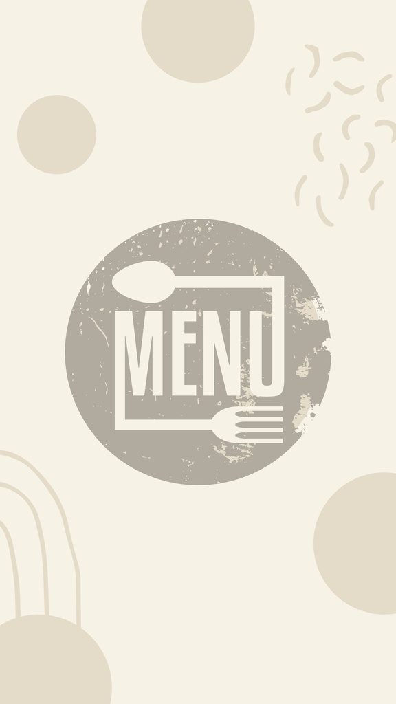 Template di design Creative Menu Ad with Spoon and Fork Instagram Highlight Cover