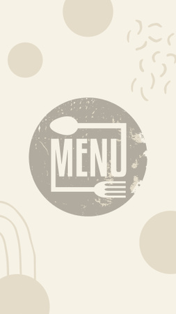 Modèle de visuel Annonce de menu créatif avec cuillère et fourchette - Instagram Highlight Cover