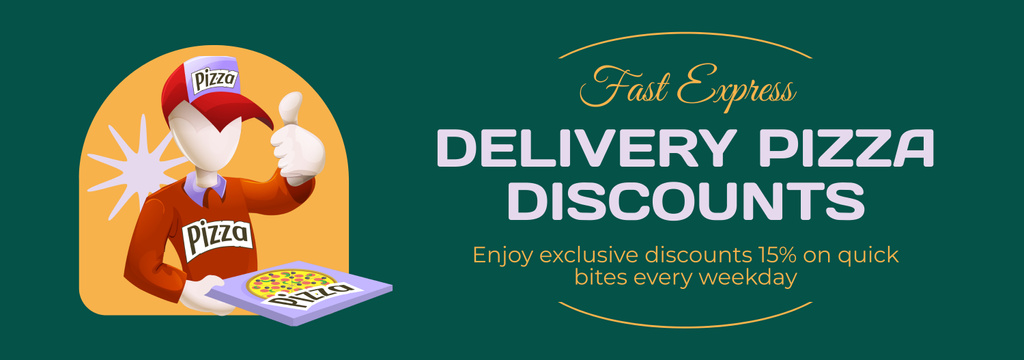 Plantilla de diseño de Ad of Pizza Delivery Discounts Tumblr 