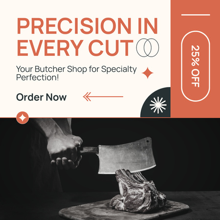 Fresh and Delicious Meat Cuts Instagram Design Template