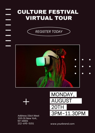 Modèle de visuel Virtual Festival Announcement - Invitation