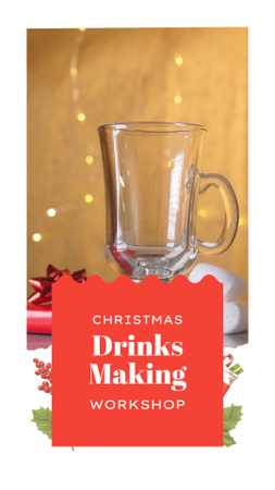 Анонс майстер-класу з приготування різдвяних напоїв TikTok Video – шаблон для дизайну