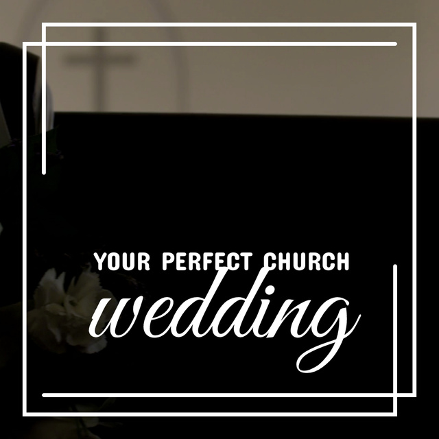 Church Marriage Services With Bouquets Animated Post Design Template