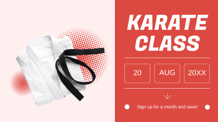Sign Up For Karate Classes FB event cover Design Template