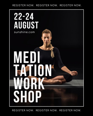 Meditation Event Announcement Poster 16x20in Modelo de Design