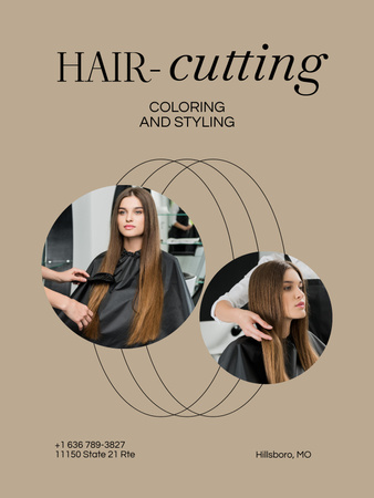 Hair Salon Services Offer Poster US – шаблон для дизайну