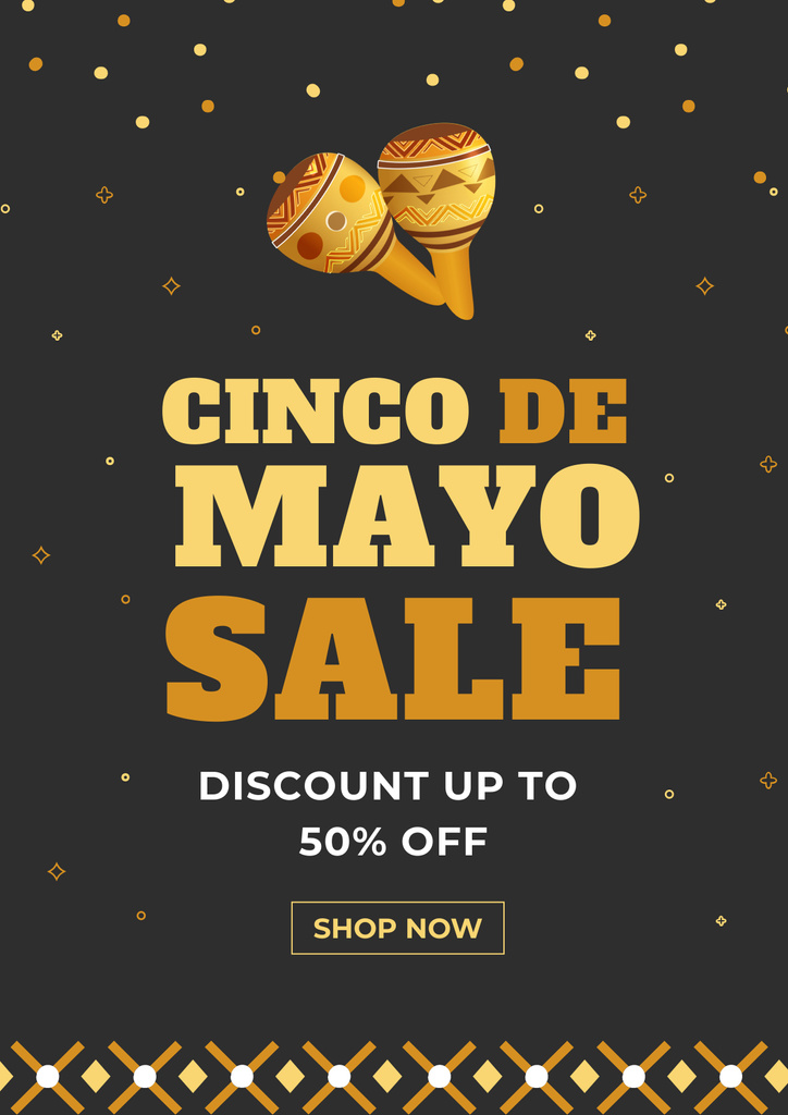 Cinco de Mayo Discount Poster – шаблон для дизайна