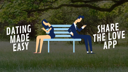 Young Couple using dating app Full HD video Πρότυπο σχεδίασης