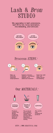Beauty Salon Services Infographic Tasarım Şablonu