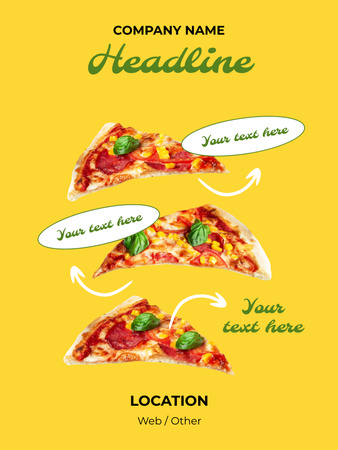 Szablon projektu Tasty New Pizza with More Cheese Offer Poster US