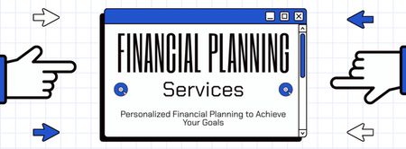Template di design Offerta di servizi di pianificazione finanziaria personalizzata Facebook cover