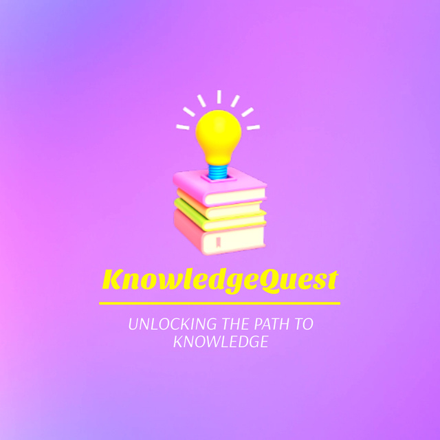 Plantilla de diseño de Bulb And Books For Knowledge Quest Promotion Animated Logo 