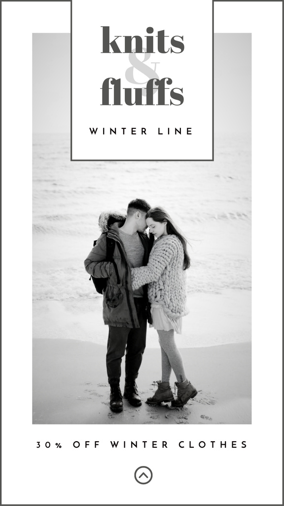 Designvorlage Winter Warm Collection für Instagram Story