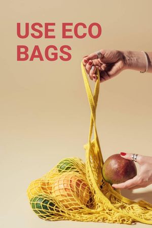 Designvorlage Fresh Vegetables in Net Bag für Tumblr