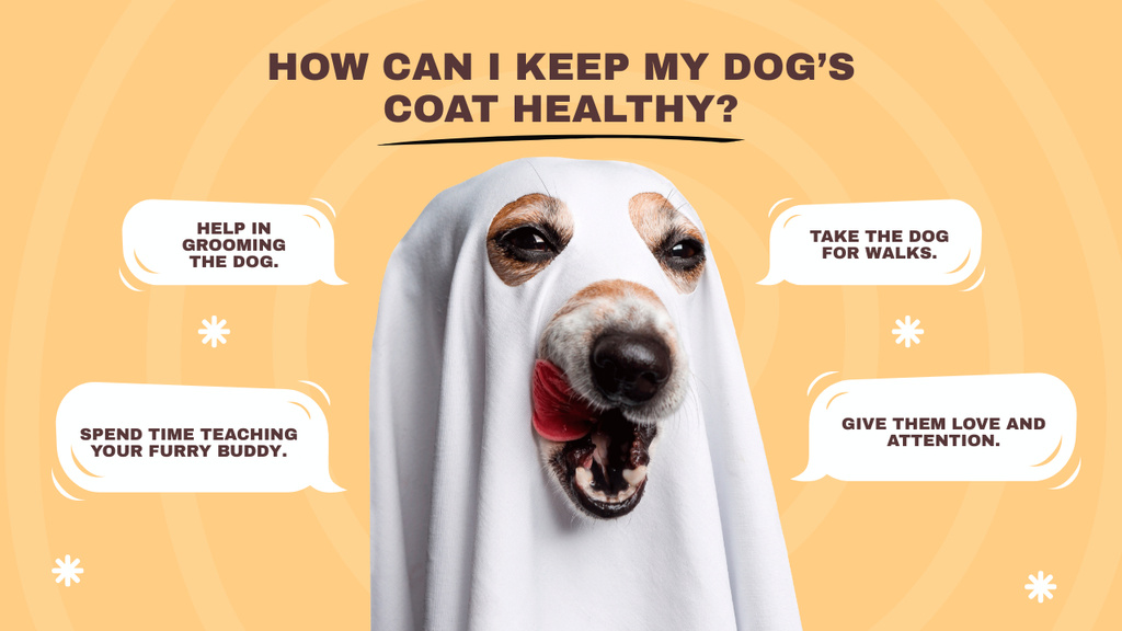 Modèle de visuel Keeping Dog's Coat Healthy - Mind Map
