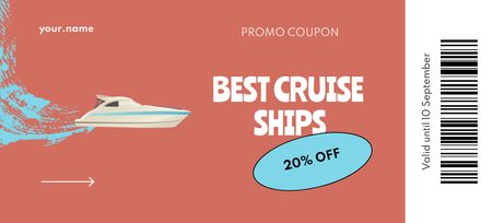 Template di design Cruise Ship Ad Coupon 3.75x8.25in