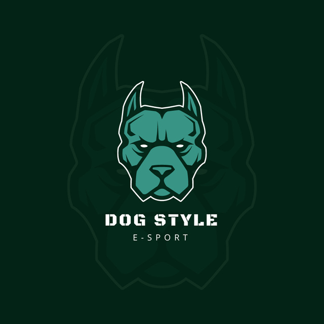 dog style,e-sport logo Logo tervezősablon