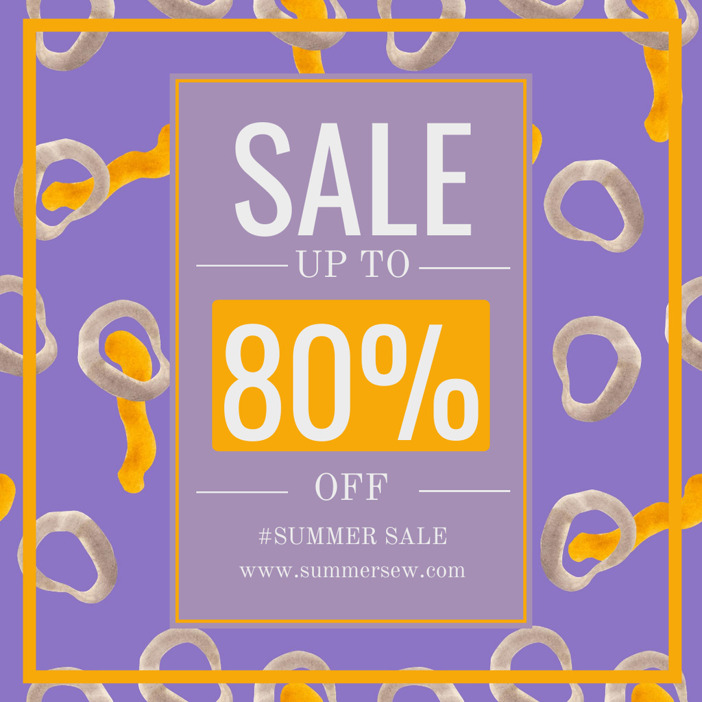Summer Sale Offer on Abstract 3d Pattern Instagram Design Template
