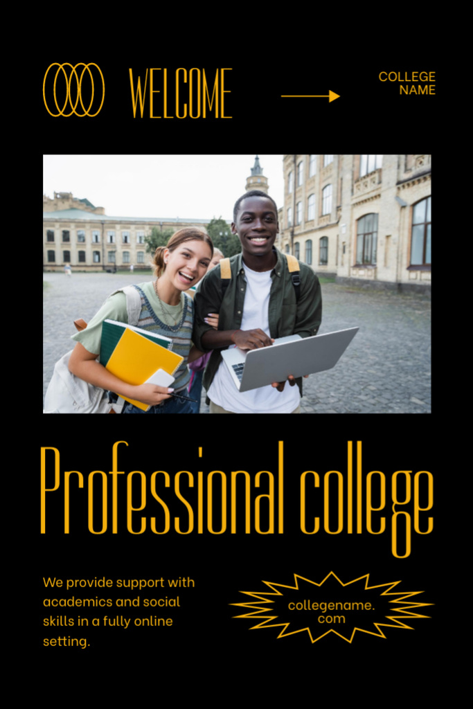 Template di design Essential Info On Applying To Professional College Flyer 4x6in