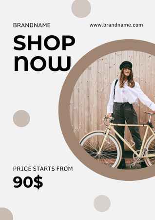 Bicycle Sale Announcement Poster A3 Design Template