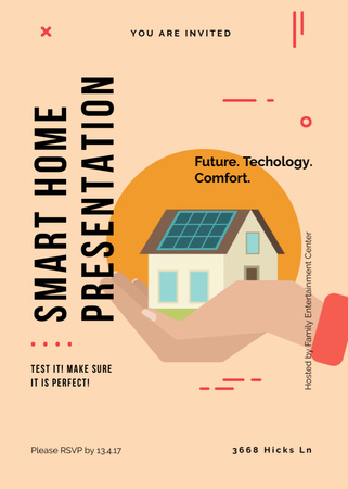 Futuristic Smart home concept Invitation Design Template