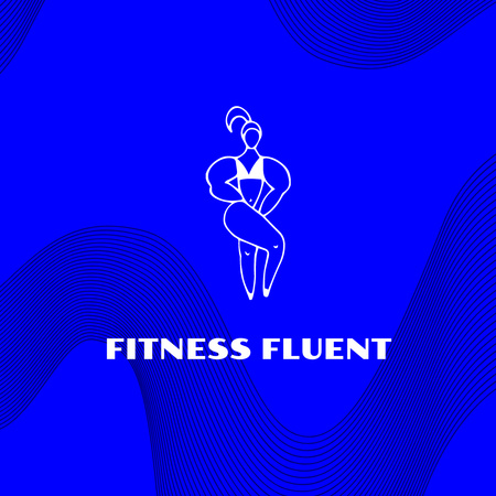 Template di design Gym Services Offer with Woman doing Fitness Logo 1080x1080px