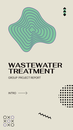 Designvorlage Wastewater Treatment Report für Mobile Presentation