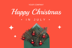 Christmas in July with Green Envelope