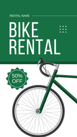 Designvorlage Offer of Best Price on Rental Bikes für Instagram Story