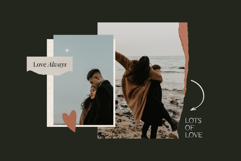 Designvorlage Exuberant Love Journey of a Duo für Mood Board