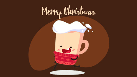 Running Christmas cup Full HD video Design Template