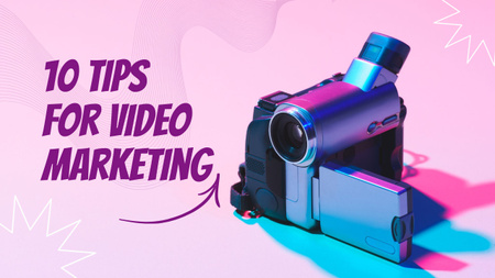 Tips for Video Marketing Success Youtube Thumbnail tervezősablon