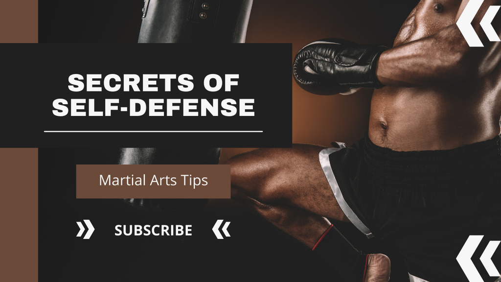 Plantilla de diseño de Blog about Secrets of Self-Defence Youtube Thumbnail 